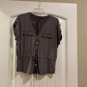 WHBM brown blouse Petite Small